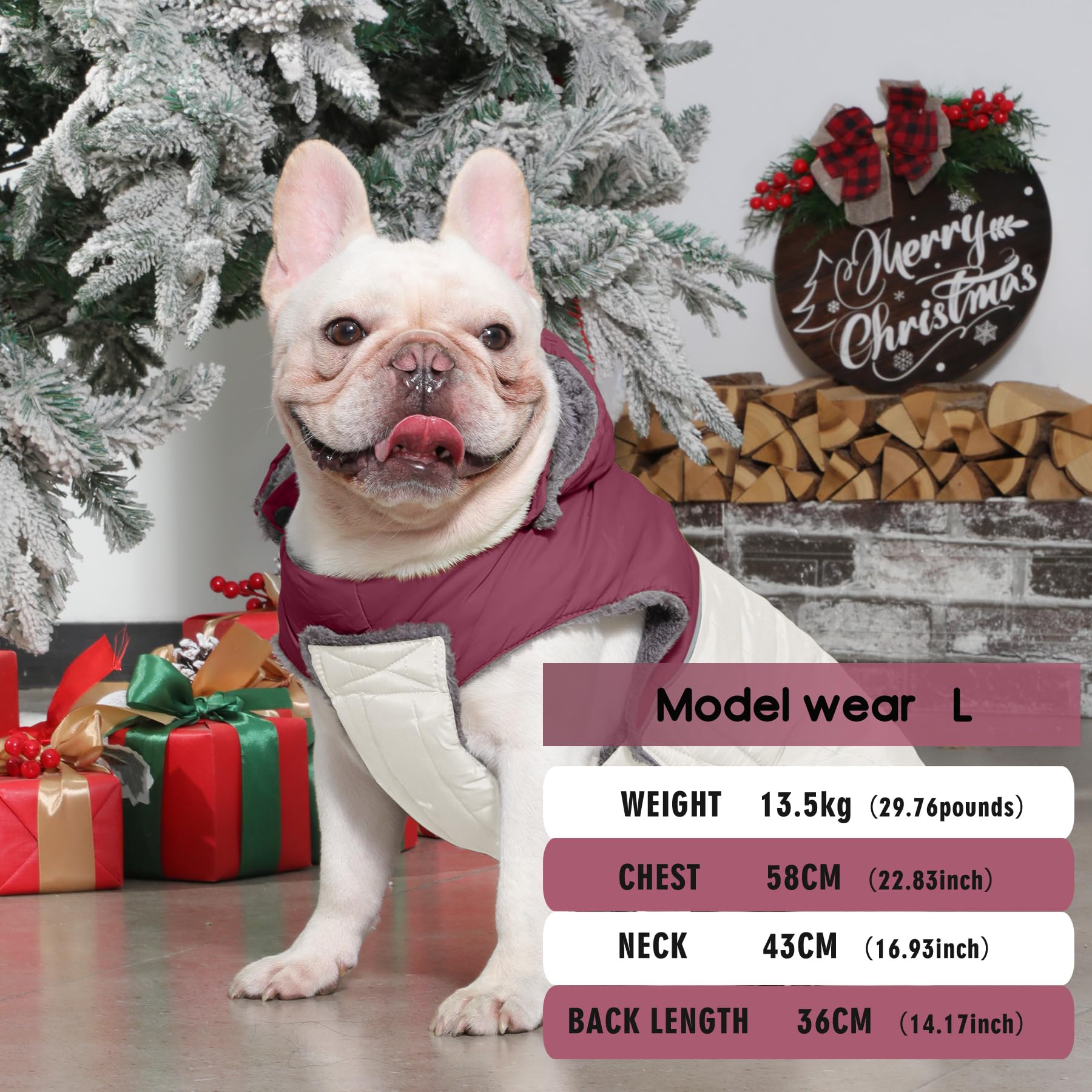 JoyDaog manteau chien rouge, parfait pour les sorties quotidiennes.