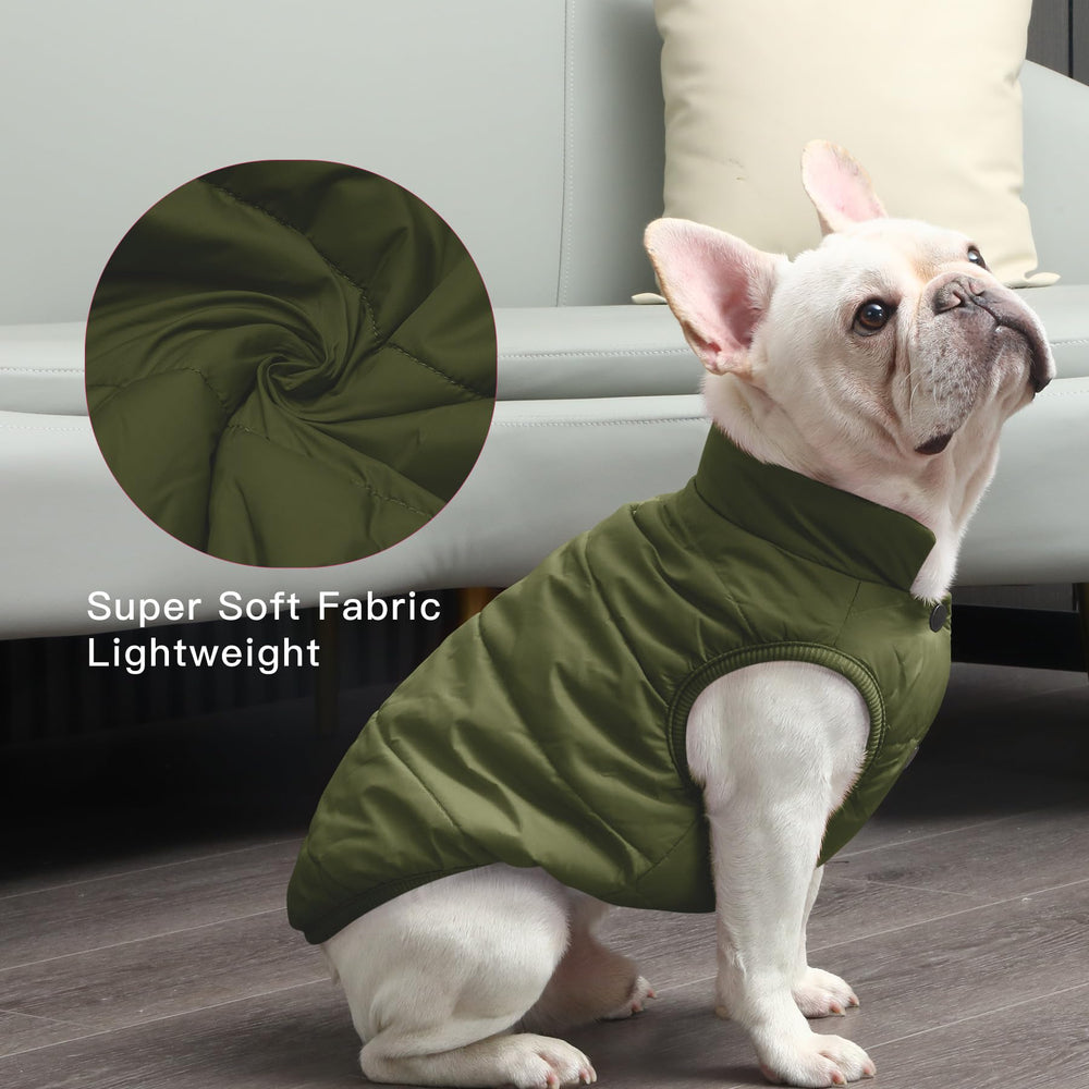 JoyDaog manteau chien vert, tissu polyester doux et léger.