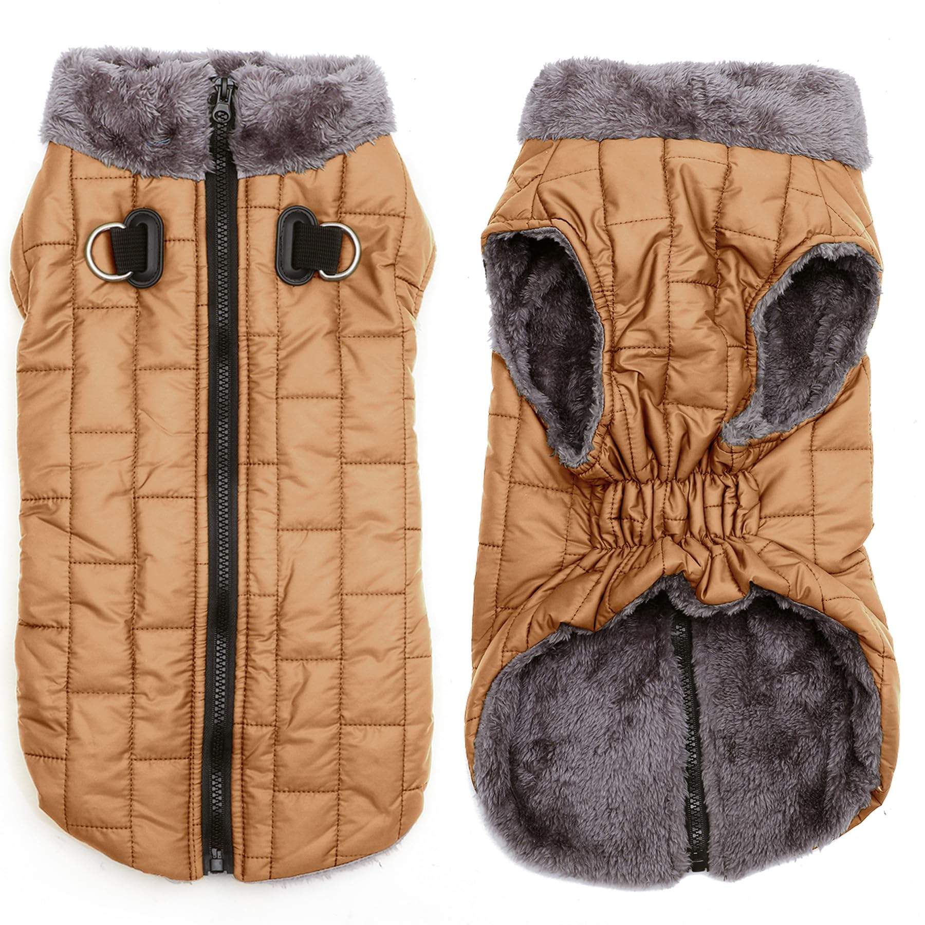 JoyDaog manteau polaire pour chien avec harnais intégré, confort et sécurité.
