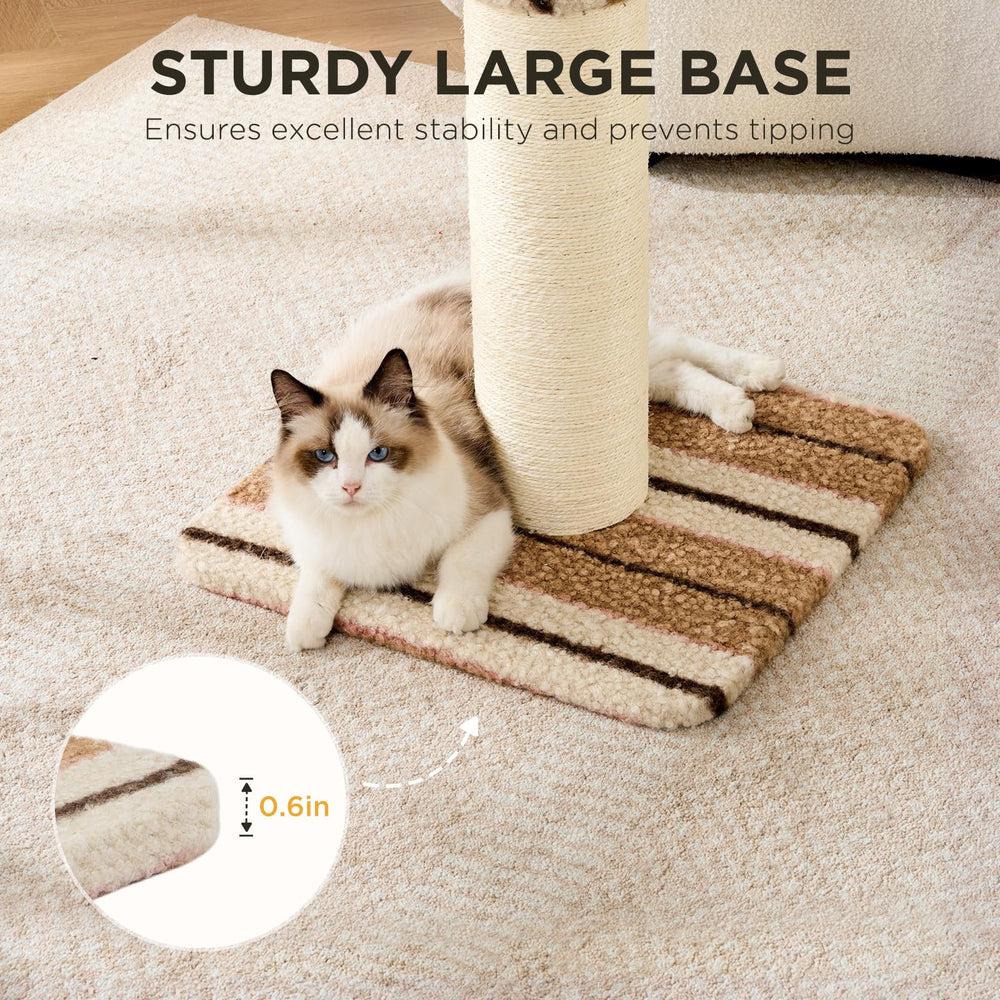 Joydeco grattoir sisal dos poteau café, design stable pour chats curieux.
