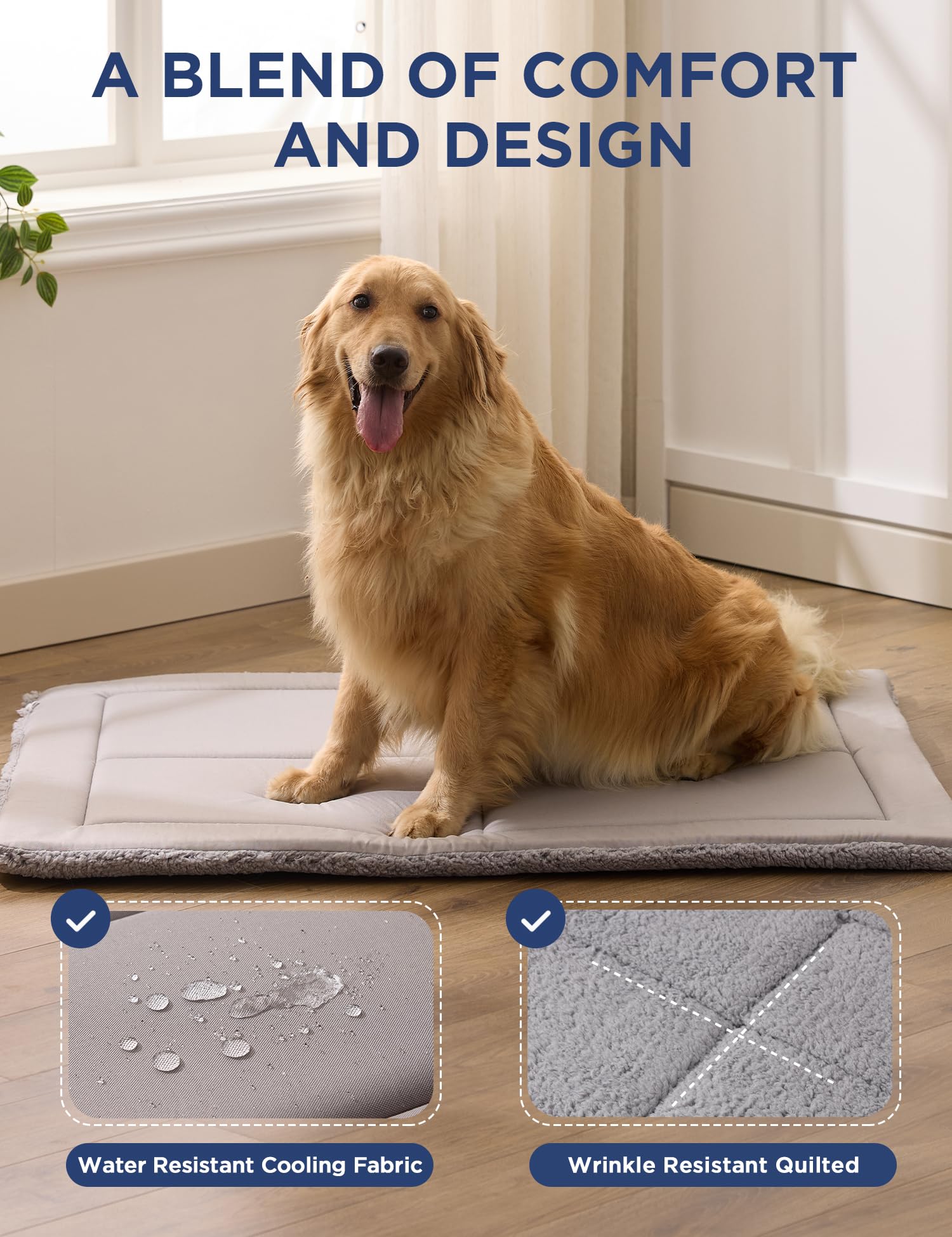 Joydeco tapis chien lavable en machine, entretien facile.