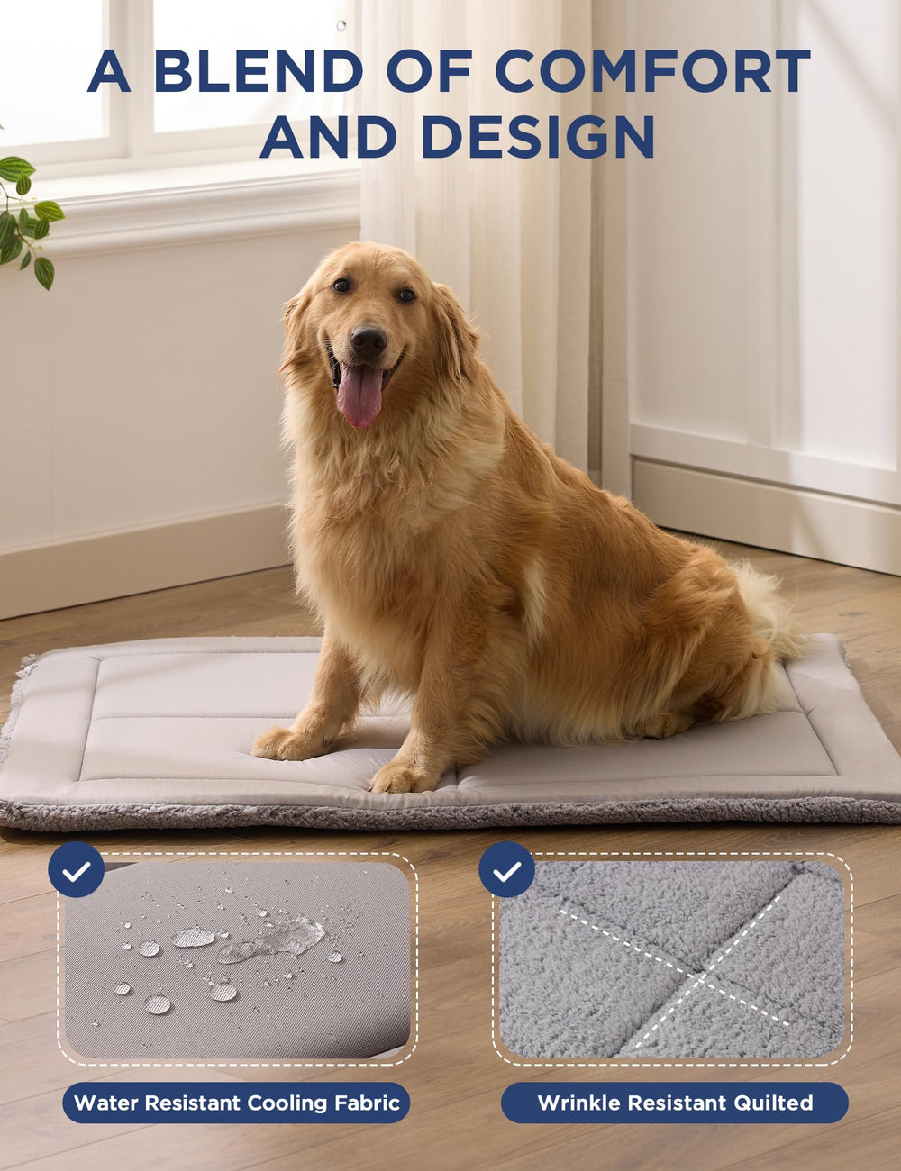 Joydeco tapis chien lavable en machine, entretien facile.