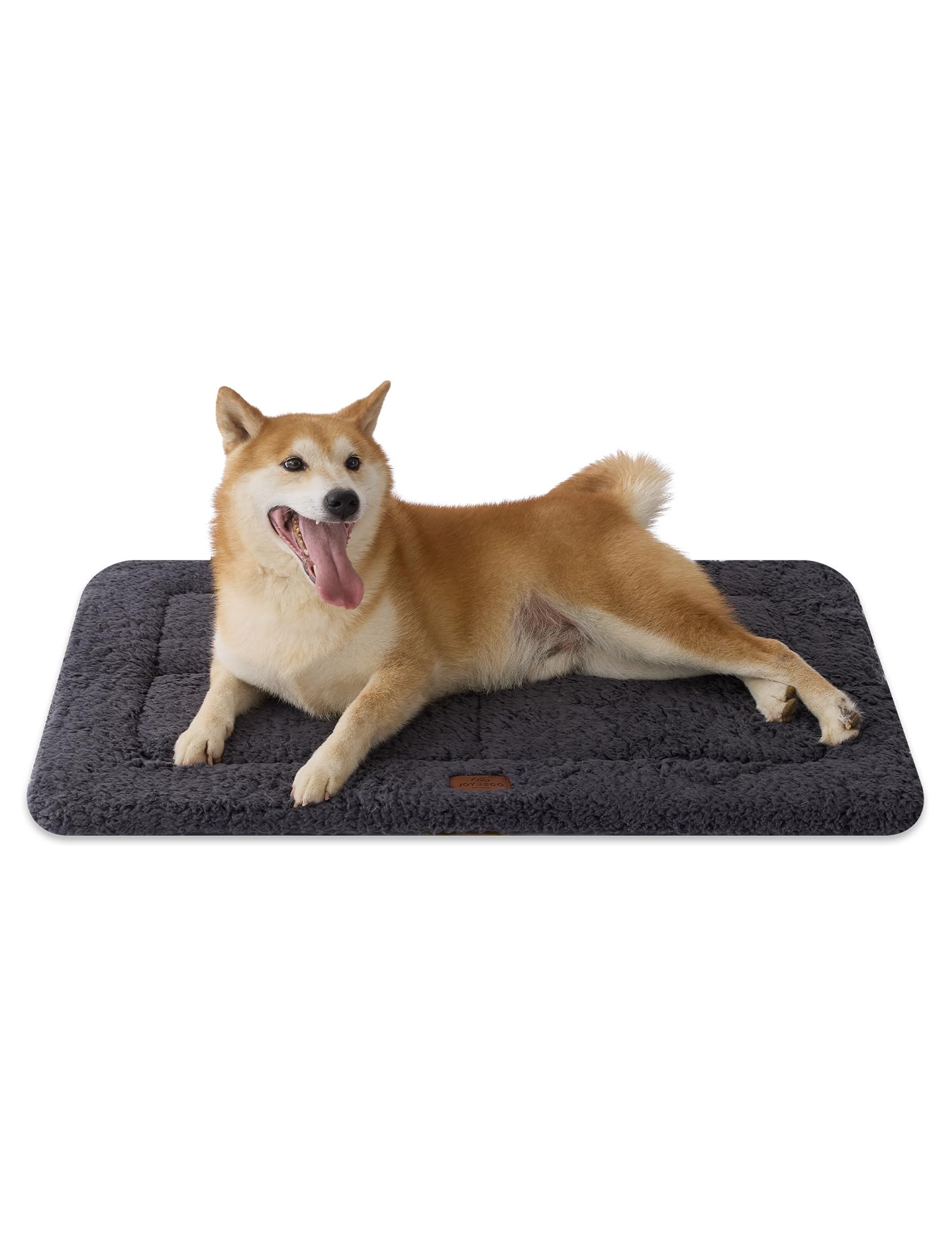 Joydeco tapis-lit chien caisse réversible, surface ultra-douce pour le repos.