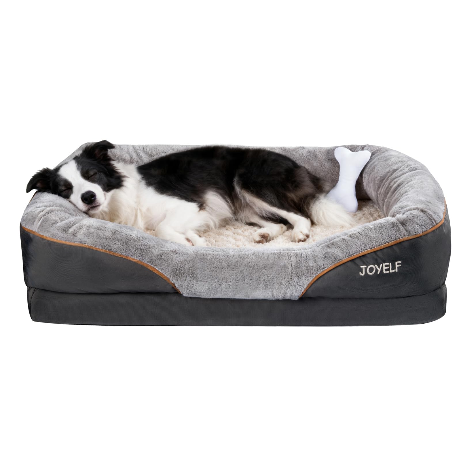 JOYELF grand lit mousse mémoire - base qui épouse le corps pour un repos confortable.