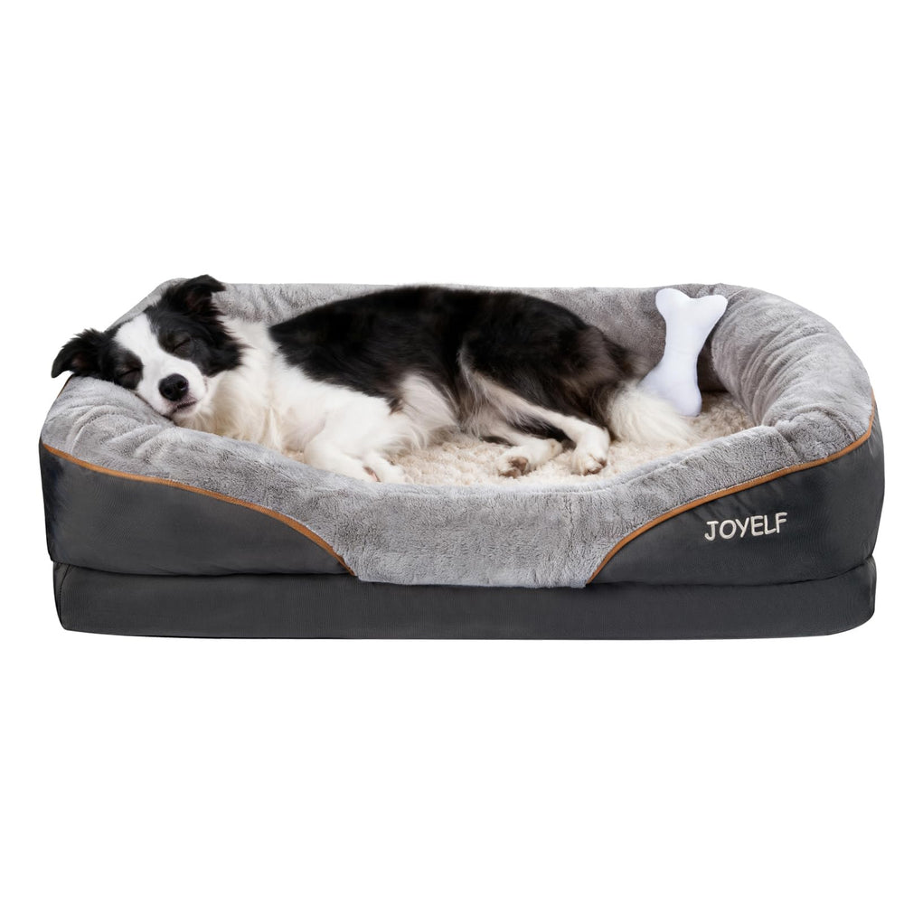 JOYELF grand lit mousse mémoire - base qui épouse le corps pour un repos confortable.