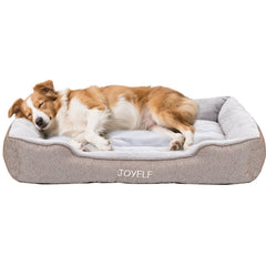 JOYELF lit rectangle pour chien, repos sûr et confortable.