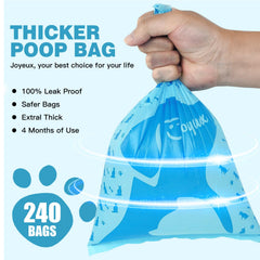 Distributeur JOYEUX avec sacs crotte, facilité d'utilisation pendant les balades.