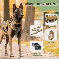 JOYFLARE collier tactique pour chien, assorti au harnais, pratique et durable.