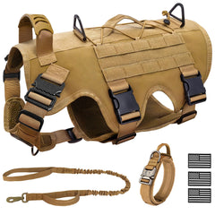 JOYFLARE harnais tactique pour chien grande taille, confort et contrôle lors des promenades.