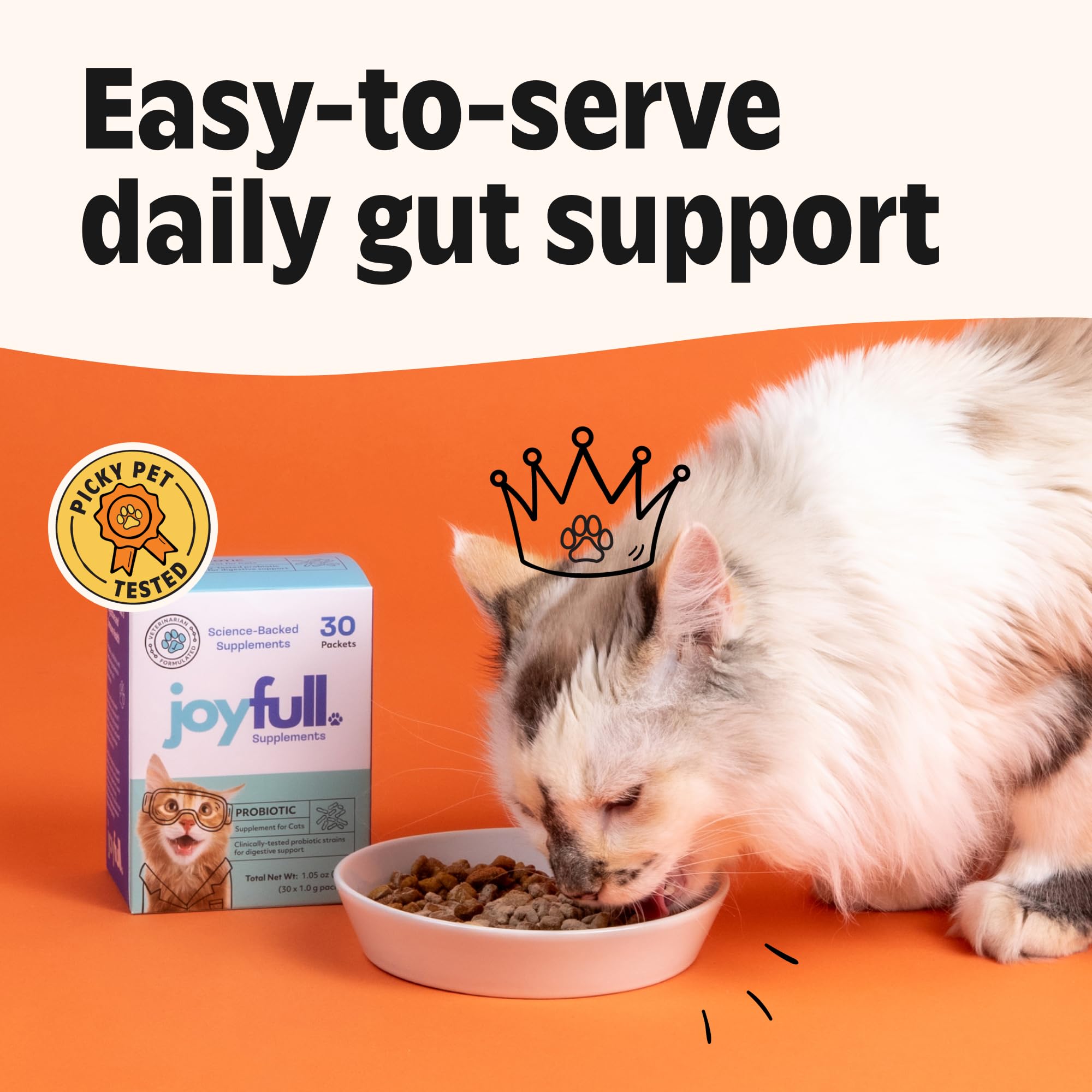 JoyFull chat poudre 1g, dosage précis, facile à saupoudrer sur les repas.