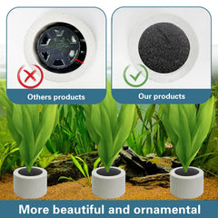 JoyHuaTrade accessoire-aquarium-ceramique-eponge-noire facilite l'ancrage des plantes