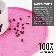 Tapis Joyinjojo bord-eleve rose protège le sol des liquides.