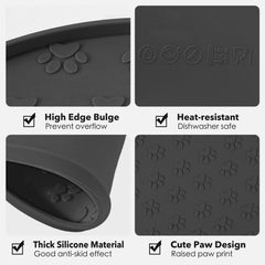 Joyinjojo tapis nourriture silicone antidérapant offre une stabilité pendant les repas.