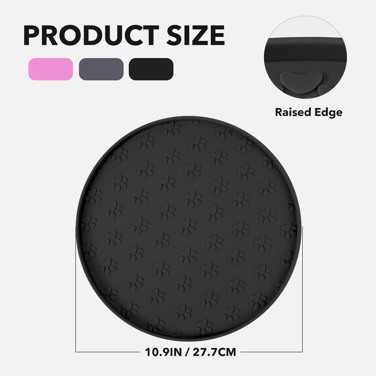 Joyinjojo tapis nourriture silicone nettoyage facile, rinçage rapide et lave-vaisselle compatible.
