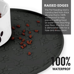 Joyinjojo tapis nourriture silicone rebord élevé maintient l'assiette en place.