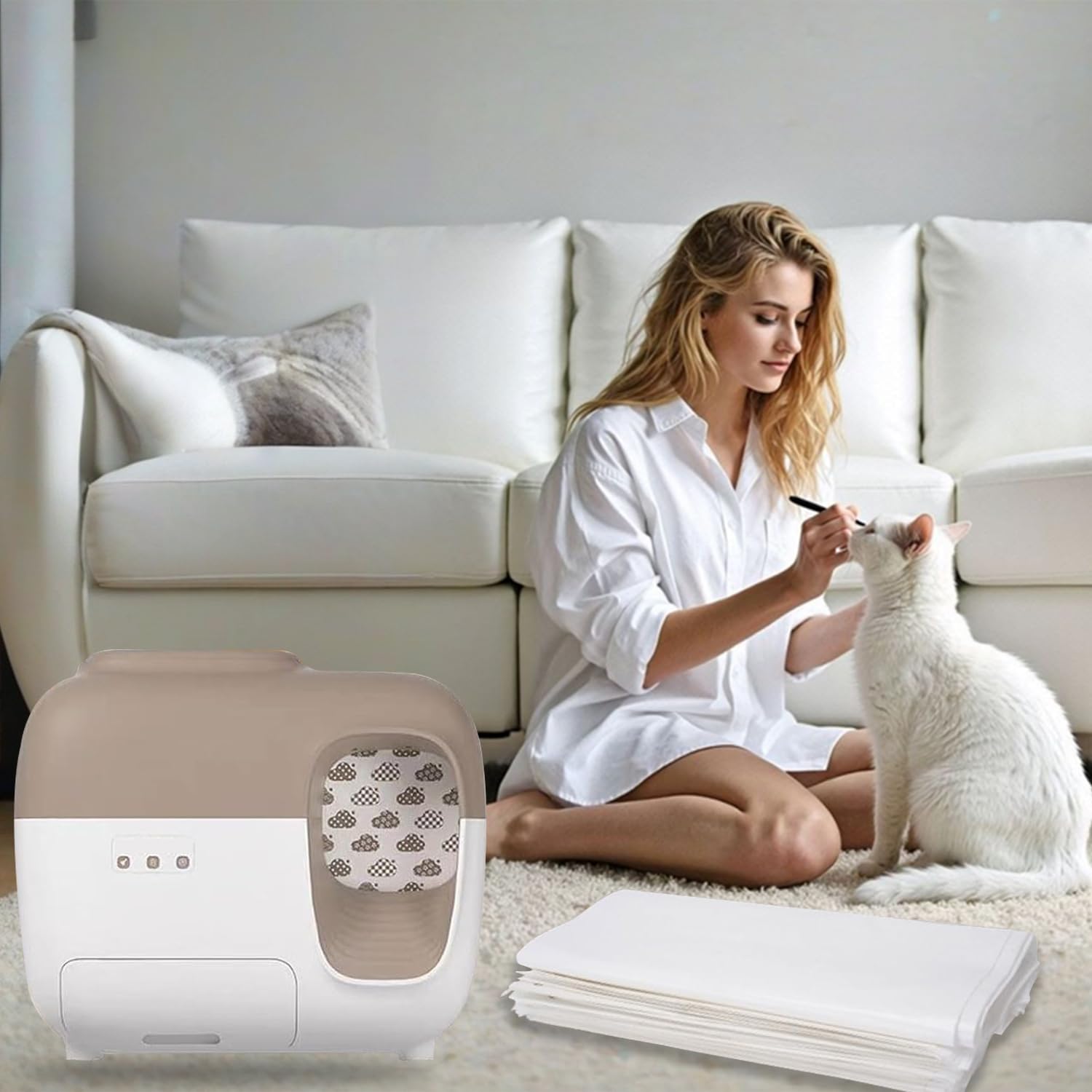 Joymiuz sacs litière PetSnowy Snow+ remplacement hebdomadaire facilité