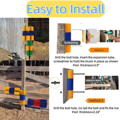 Joynny brosse-grattage mouton: installation simple pour plus de confort au pré.