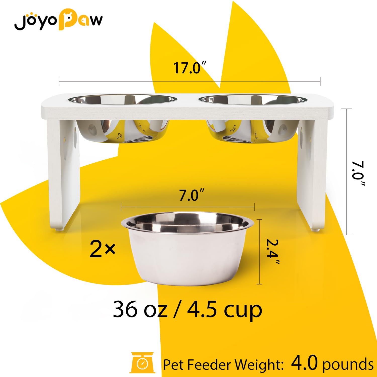 JOYOPAW bols acier inoxydable 40oz, faciles à nettoyer et durables.