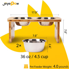 Les bols inox séparés JOYOPAW facilitent le service et le nettoyage