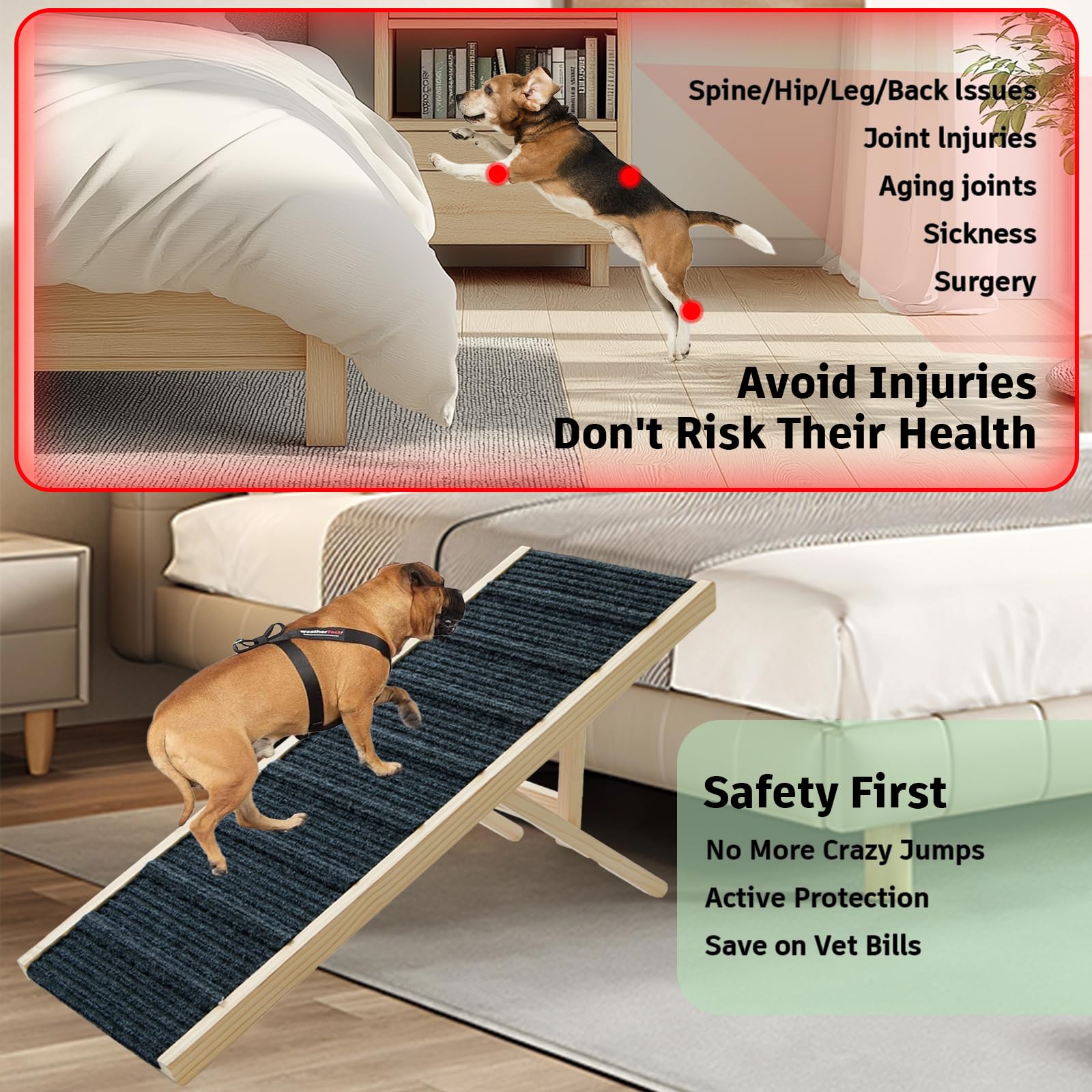 Rampe JoyPetCabin surface anti-glisse pour plus d’adhérence
