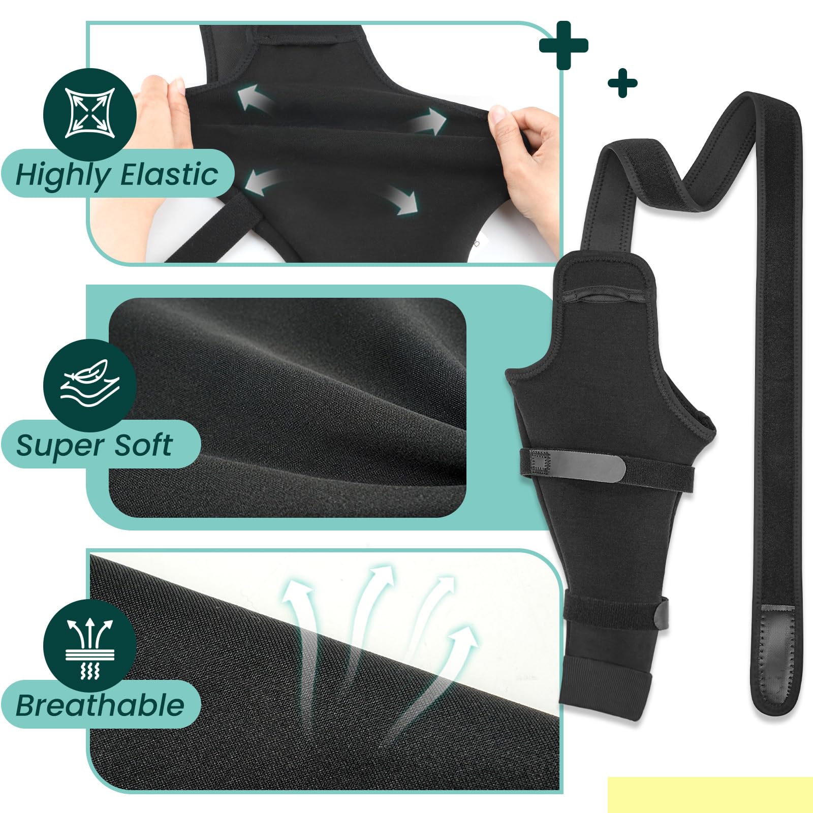 Joypig ceinture de serrage noir assure le maintien durant la marche et le repos.