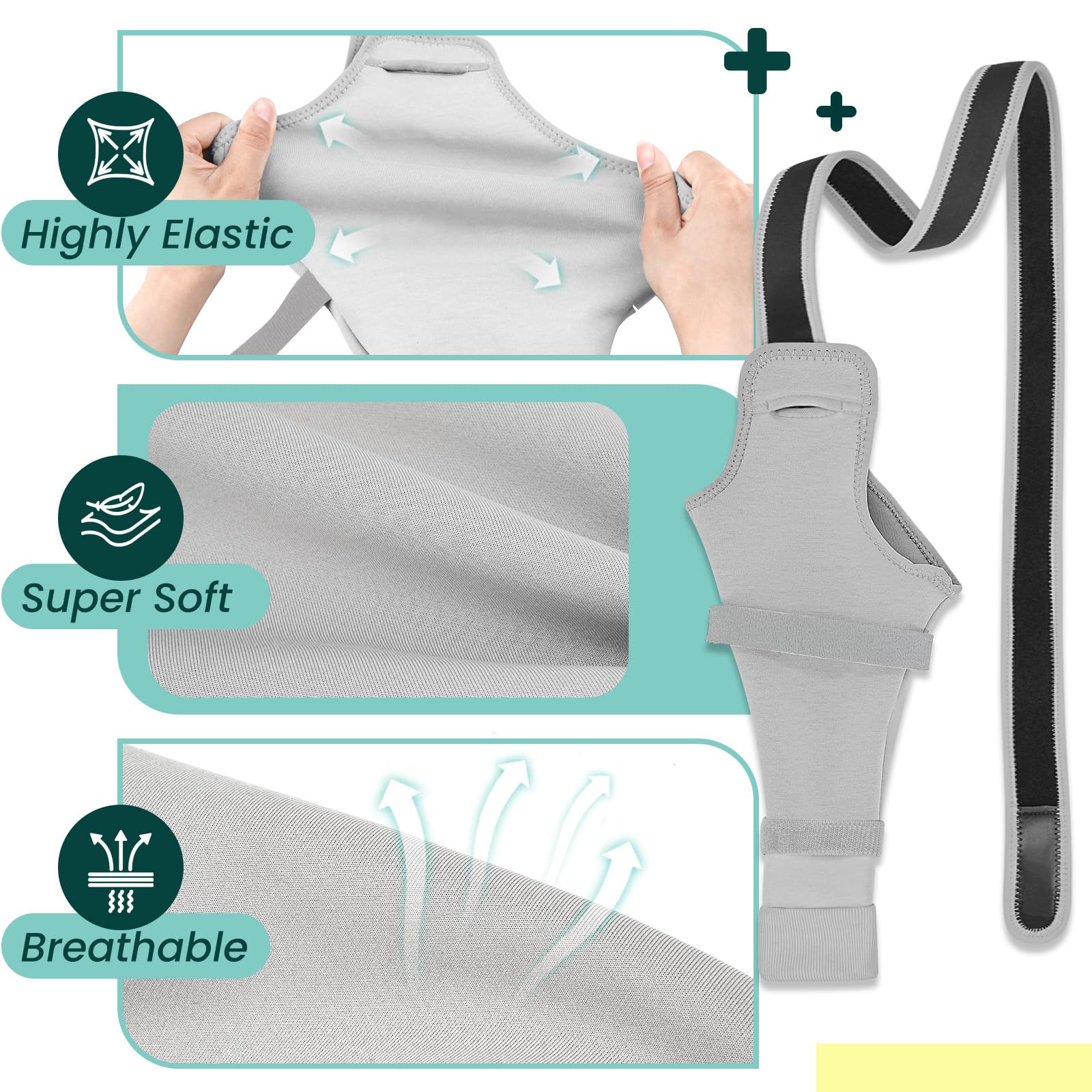Joypig support plastique inclus aide à enfiler plus facilement la manche.