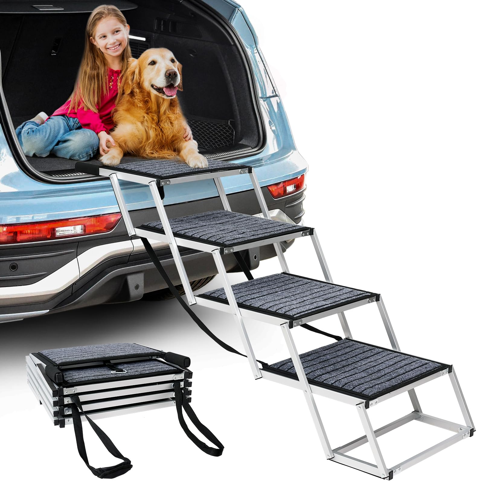 Joyrally escalier-chien deux angles reglables taille du chien