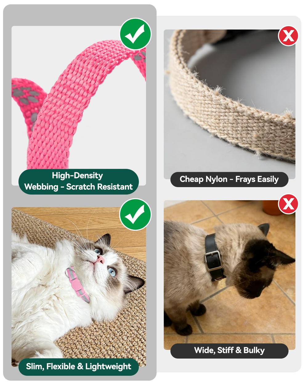 Joytale collier chat leger : confort tout au long des balades
