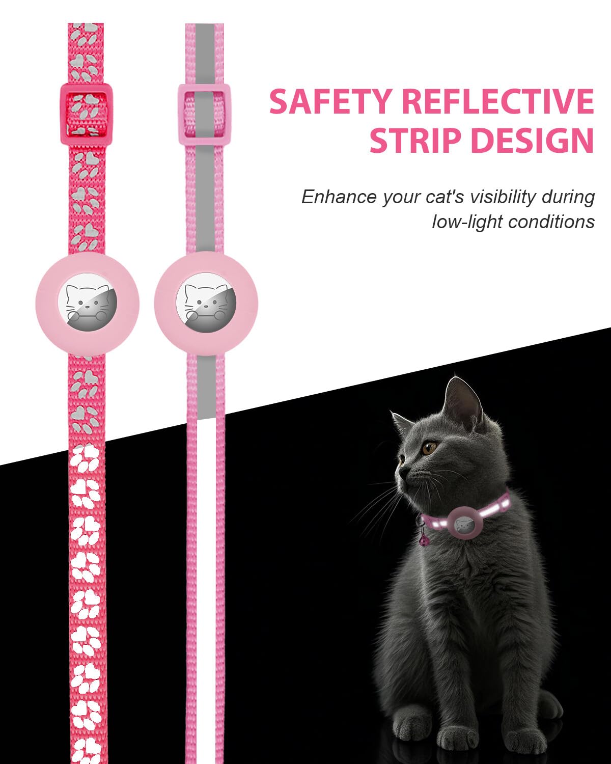 Joytale nylon durable : collier fiable pour chats actifs et curieux