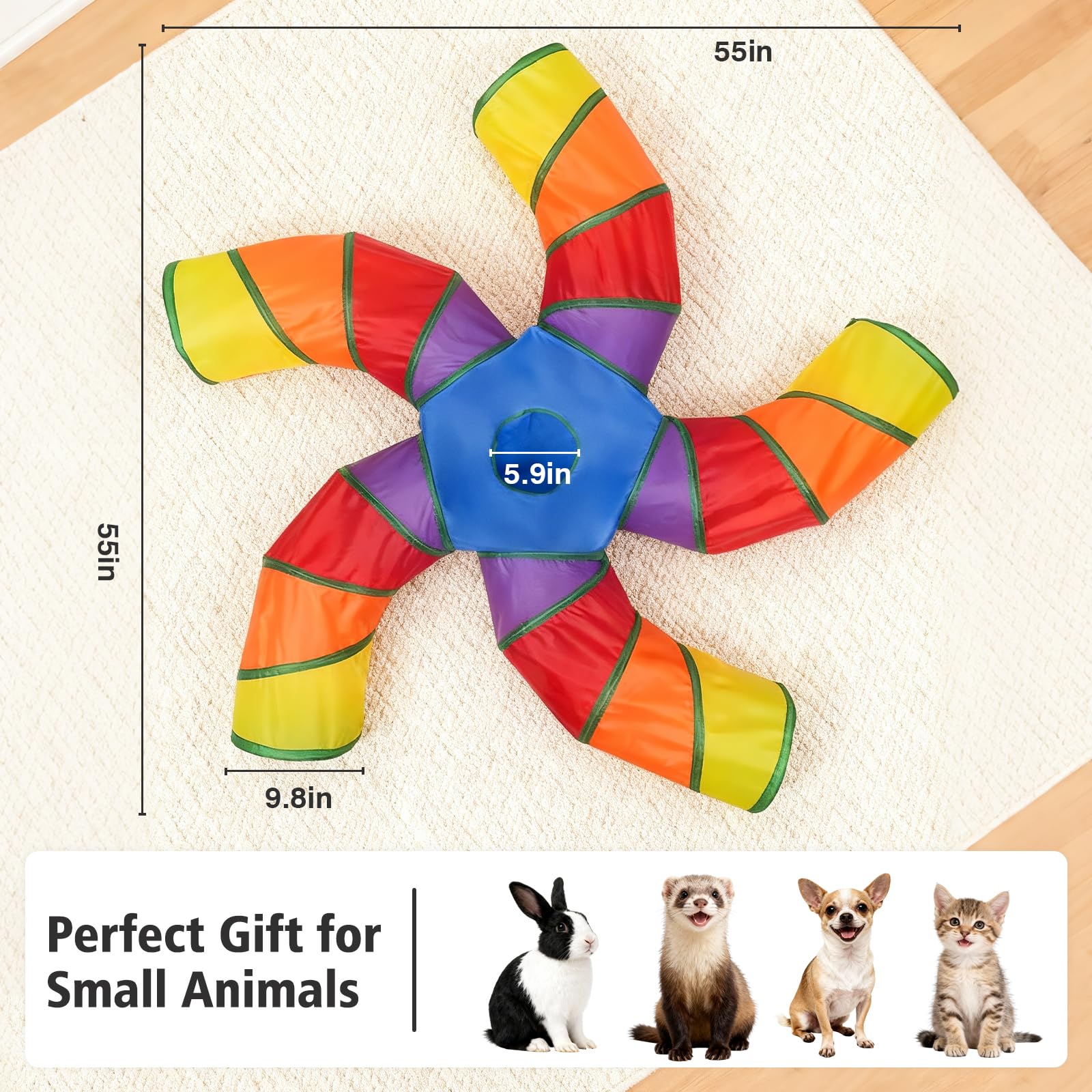 Joytale tunnel-chat-double-couche-protections: résistance et durabilité pour petits explorateurs.