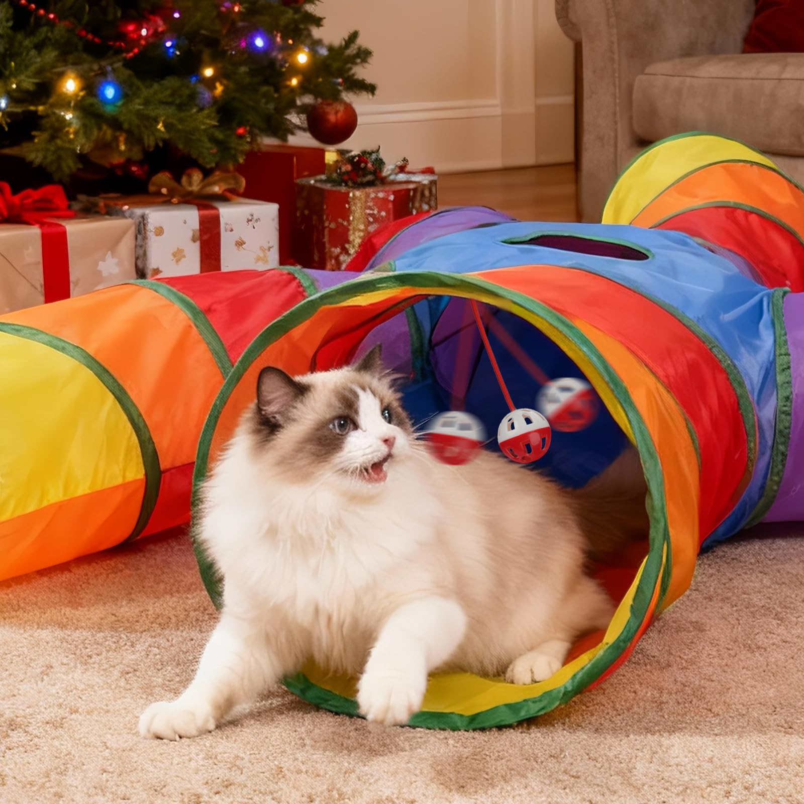 Joytale tunnel-chat-rangement-rapide: pliage rapide pour l'espace et le rangement.