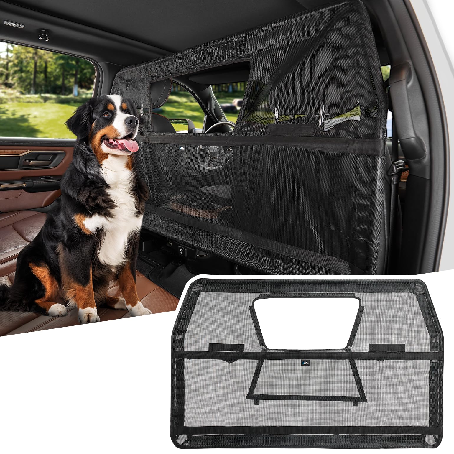 JOYTUTUS barrière chien 56 pouces pour véhicule, sécurité renforcée