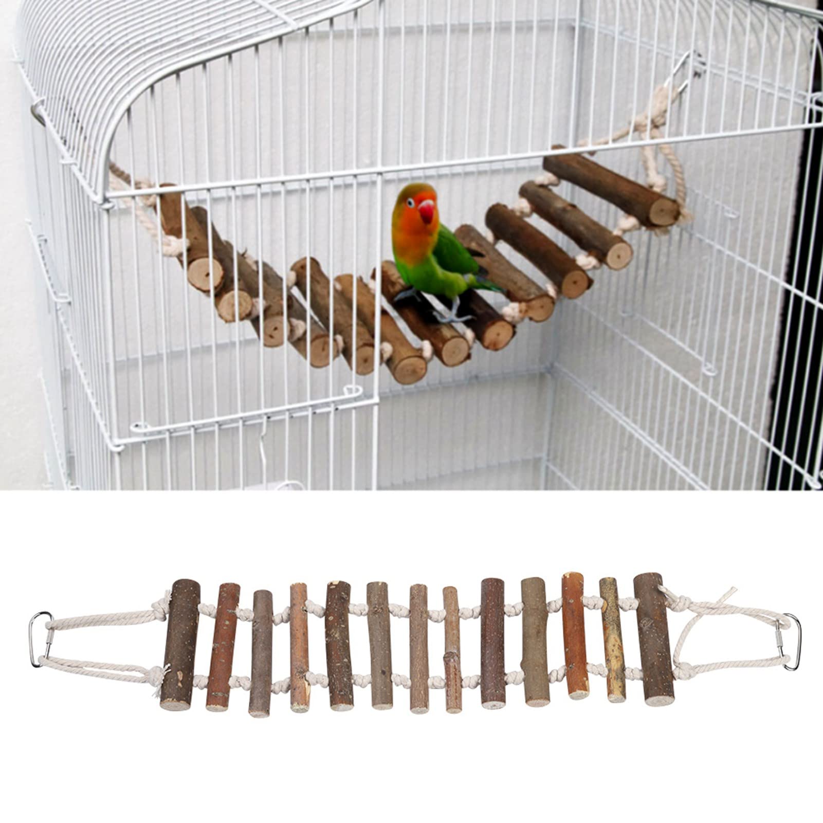 Joyzan rampe bois naturel pour cage, accès facile et durable.