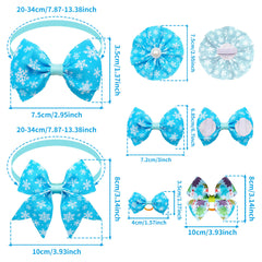 Attaches fleurs sur collier JpGdn, motif flocon pour l'hiver.