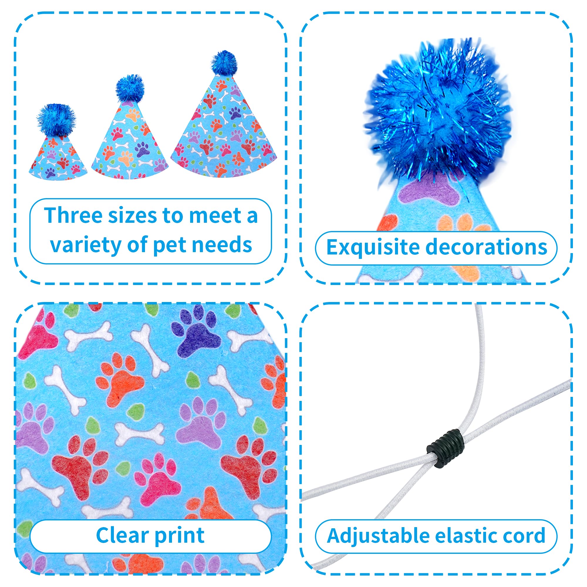Pack de 6 chapeaux JpGdn pour animaux, idéal comme petit cadeau.