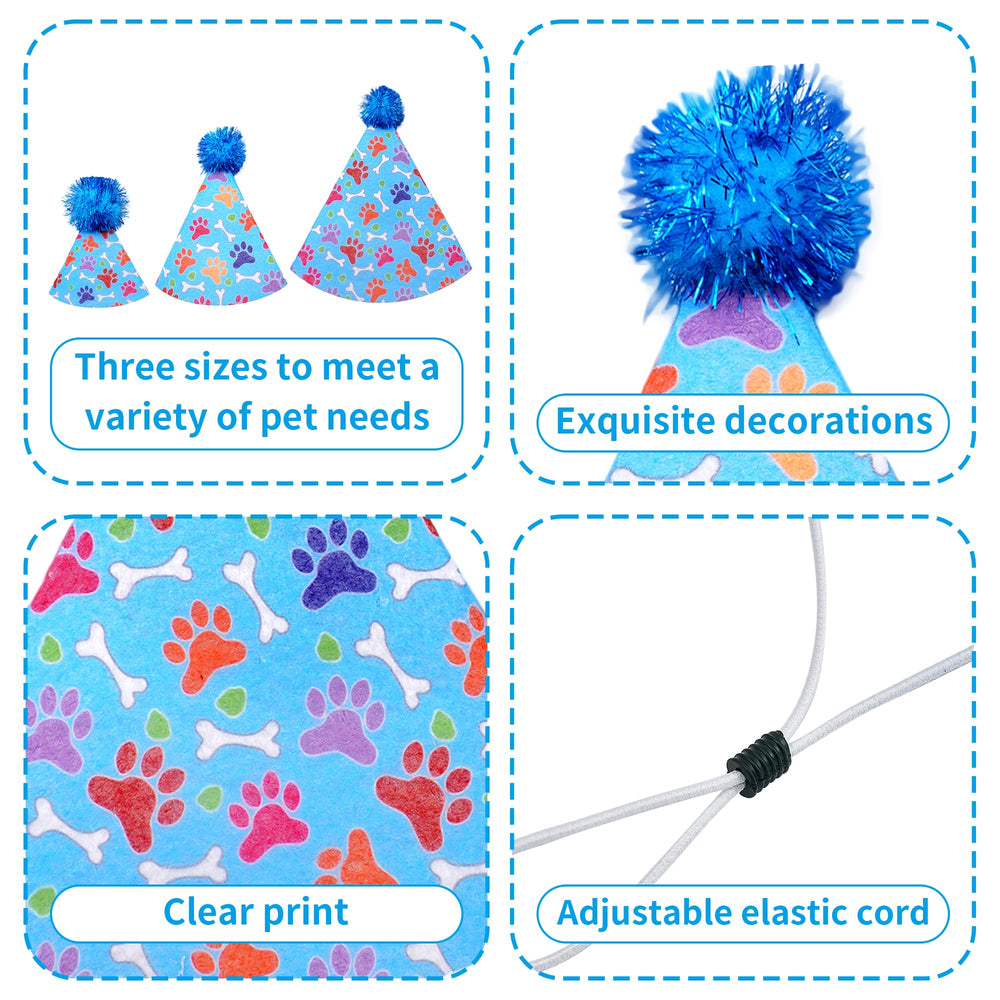 Pack de 6 chapeaux JpGdn pour animaux, idéal comme petit cadeau.