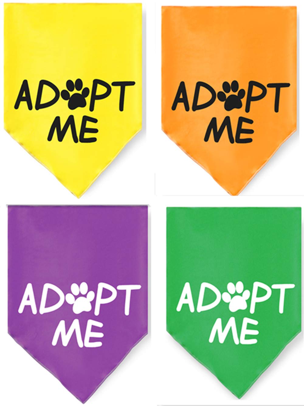 Bandanas JPB Adopt Me: ensemble de 4 couleurs pour varier le look du chien.