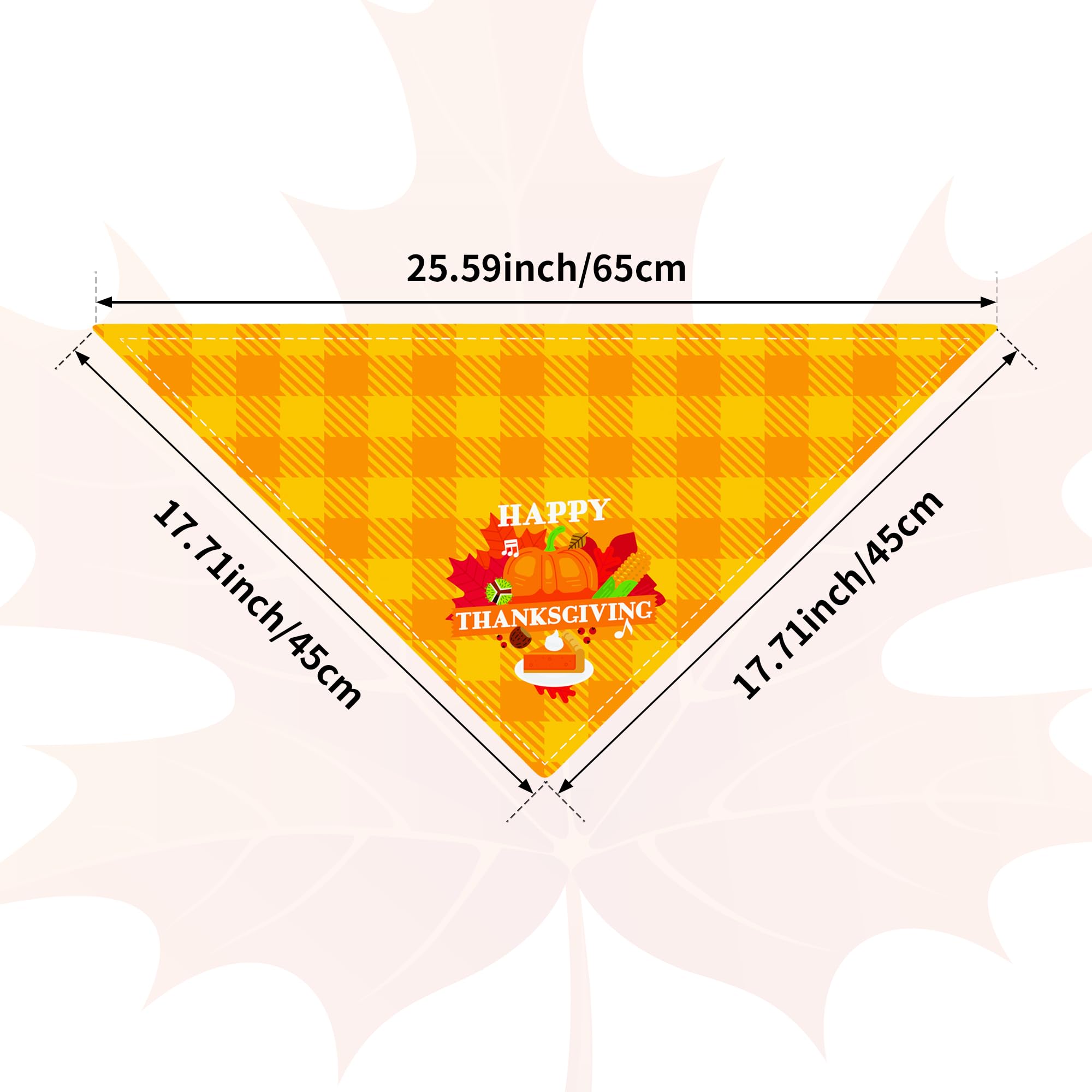 Bandana JpGdn Action de Grâce feuilles d’automne, accessoire élégant pour fêtes et rassemblements