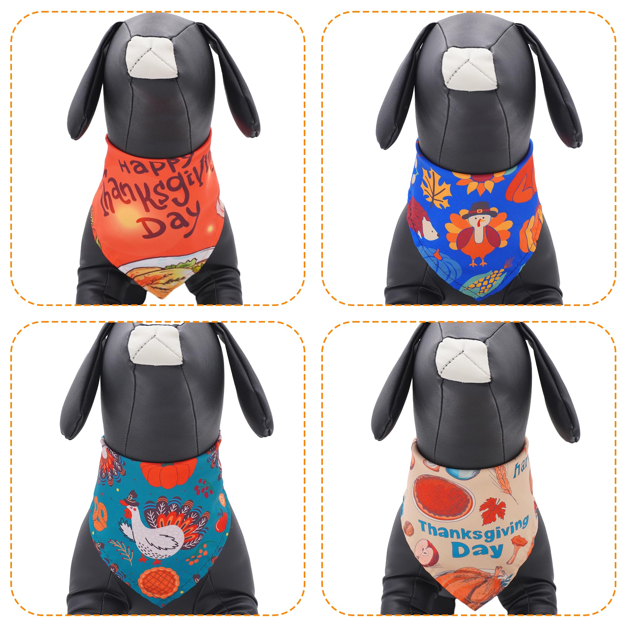 Bandana JpGdn Action de Grâce motif récolte, parfait pour sorties et promenades en famille