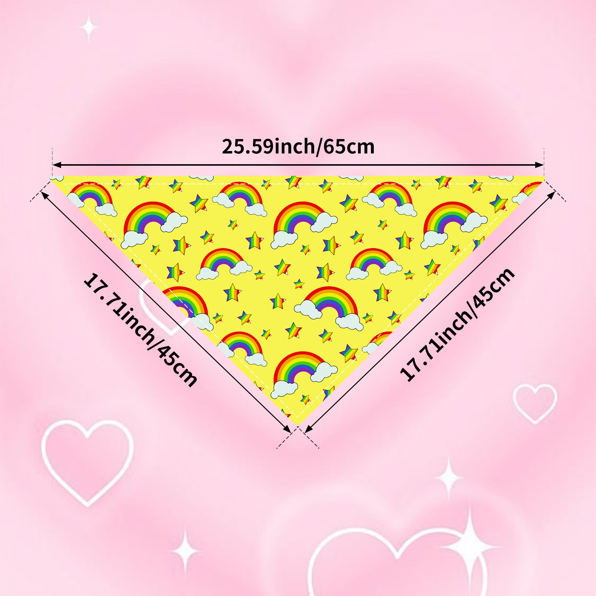 Bandana JpGdn Chien taille65x45 cm, ajustable pour petits et moyens chiens