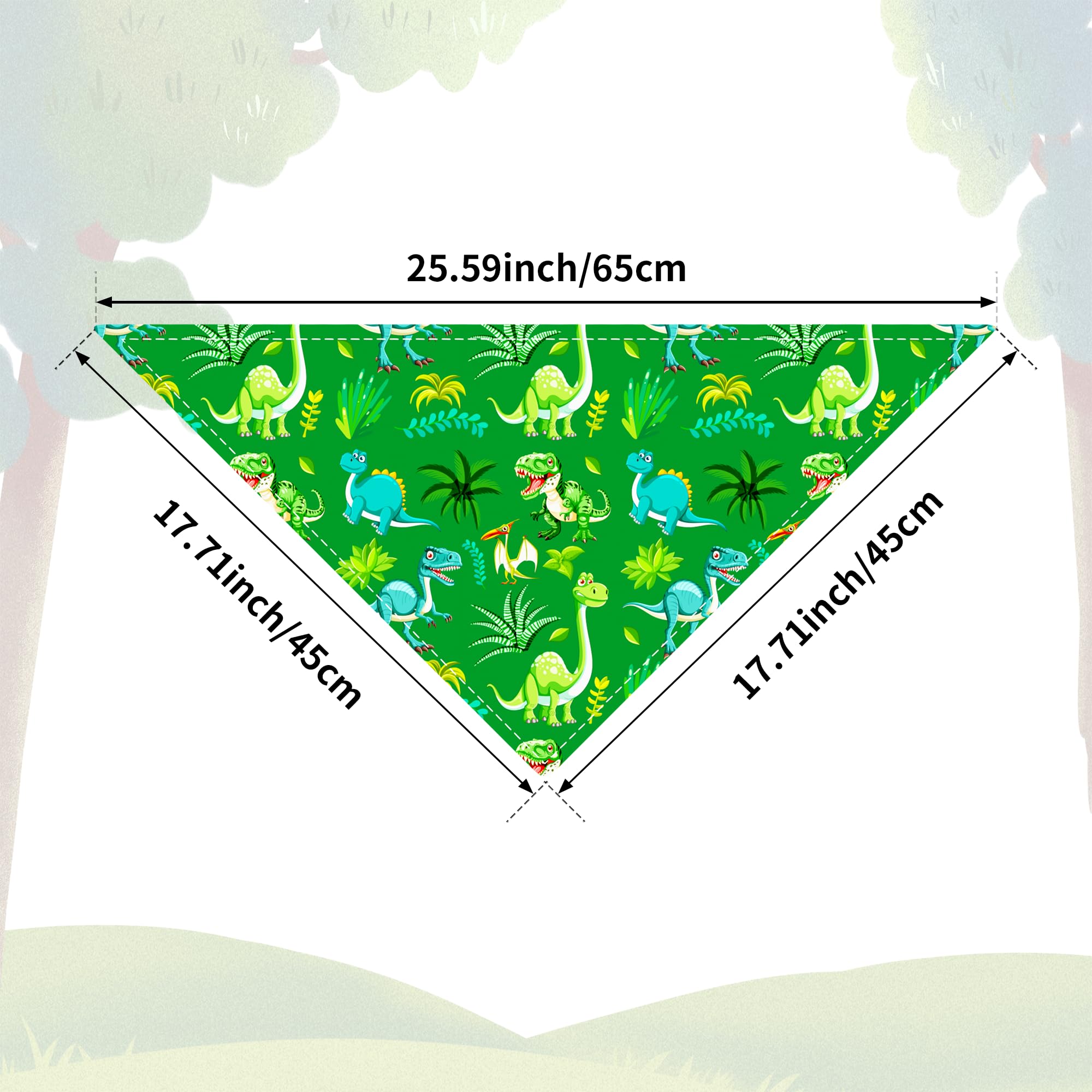 JpGdn Bandana dinosaure motifs variés, idéal pour sorties quotidiennes et photos.