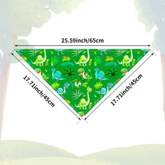 JpGdn Bandana dinosaure motifs variés, idéal pour sorties quotidiennes et photos.