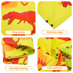 JpGdn Bandana dinosaure taille 65x45 cm, convient aux petits et moyens chiens.