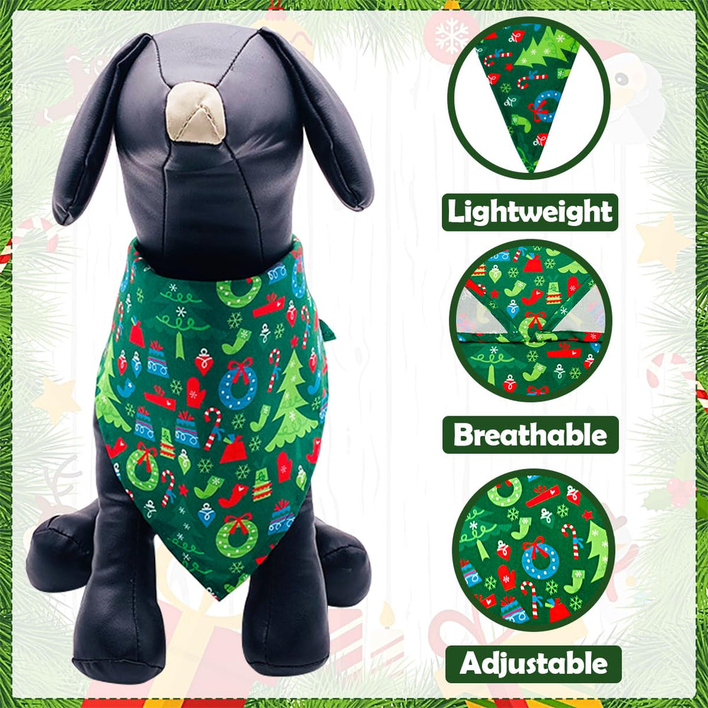 JpGdn bandana motif Père Noël, accessoire joyeux pour les fêtes.