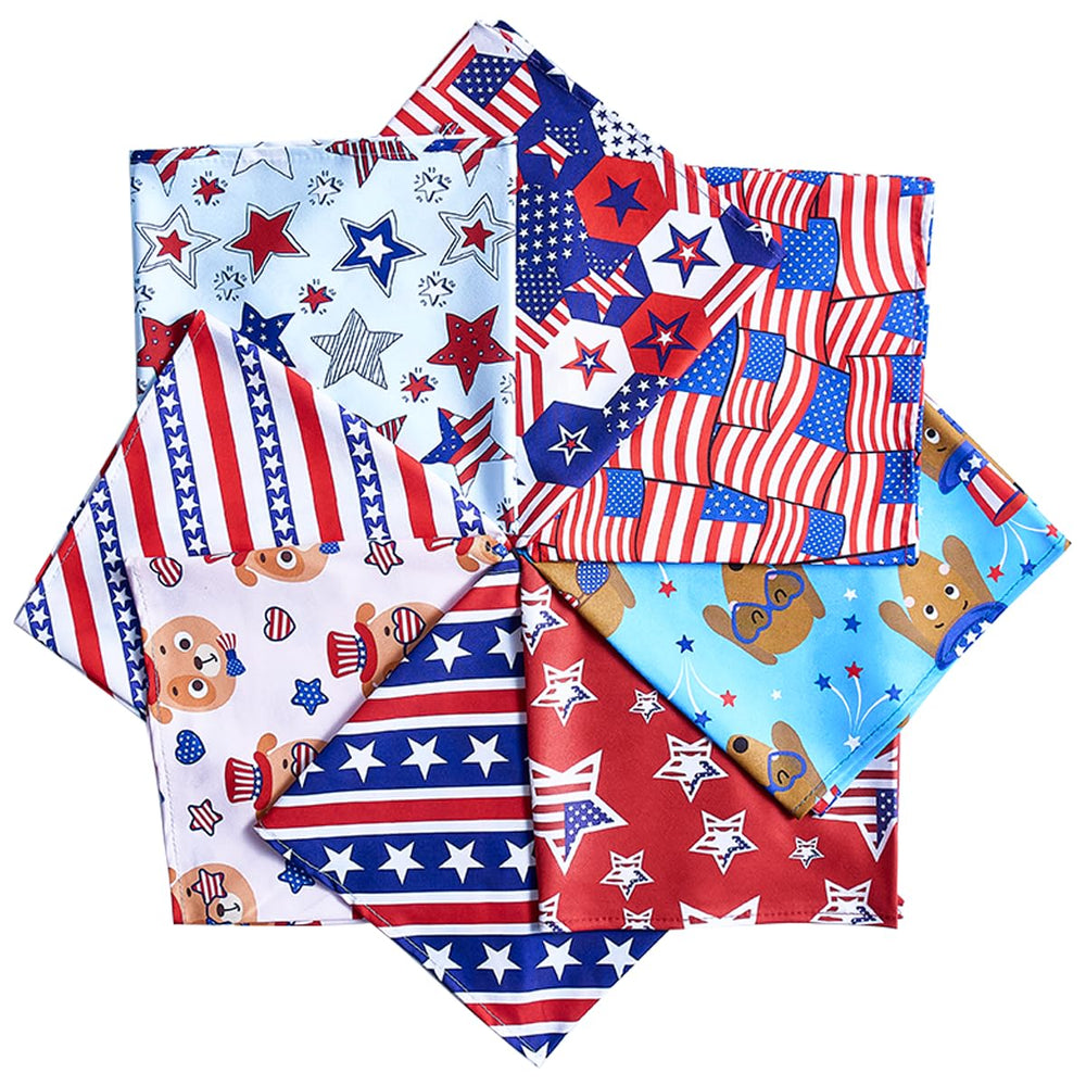 JpGdn bandanas chien motif drapeau américain étoiles et bandes.