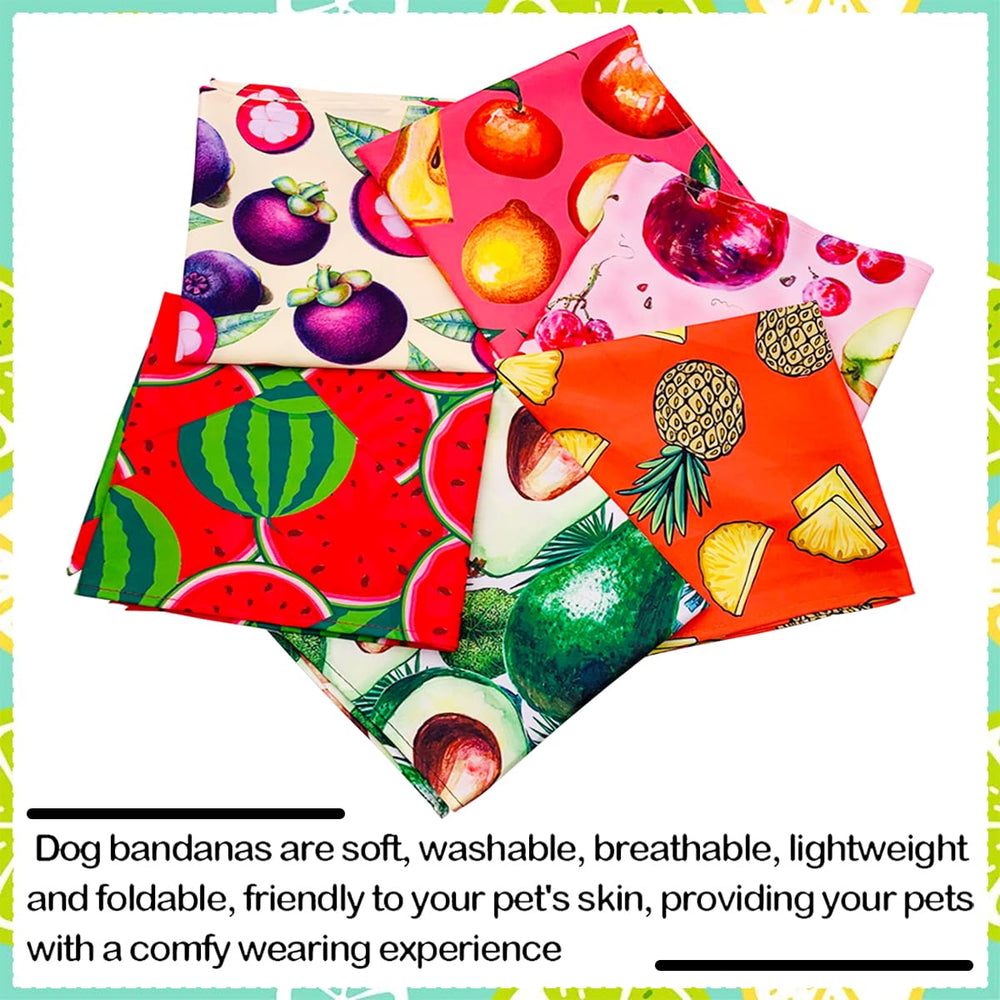 Bandanas JpGdn motif fruits, palette colorée pour tous les chiens.