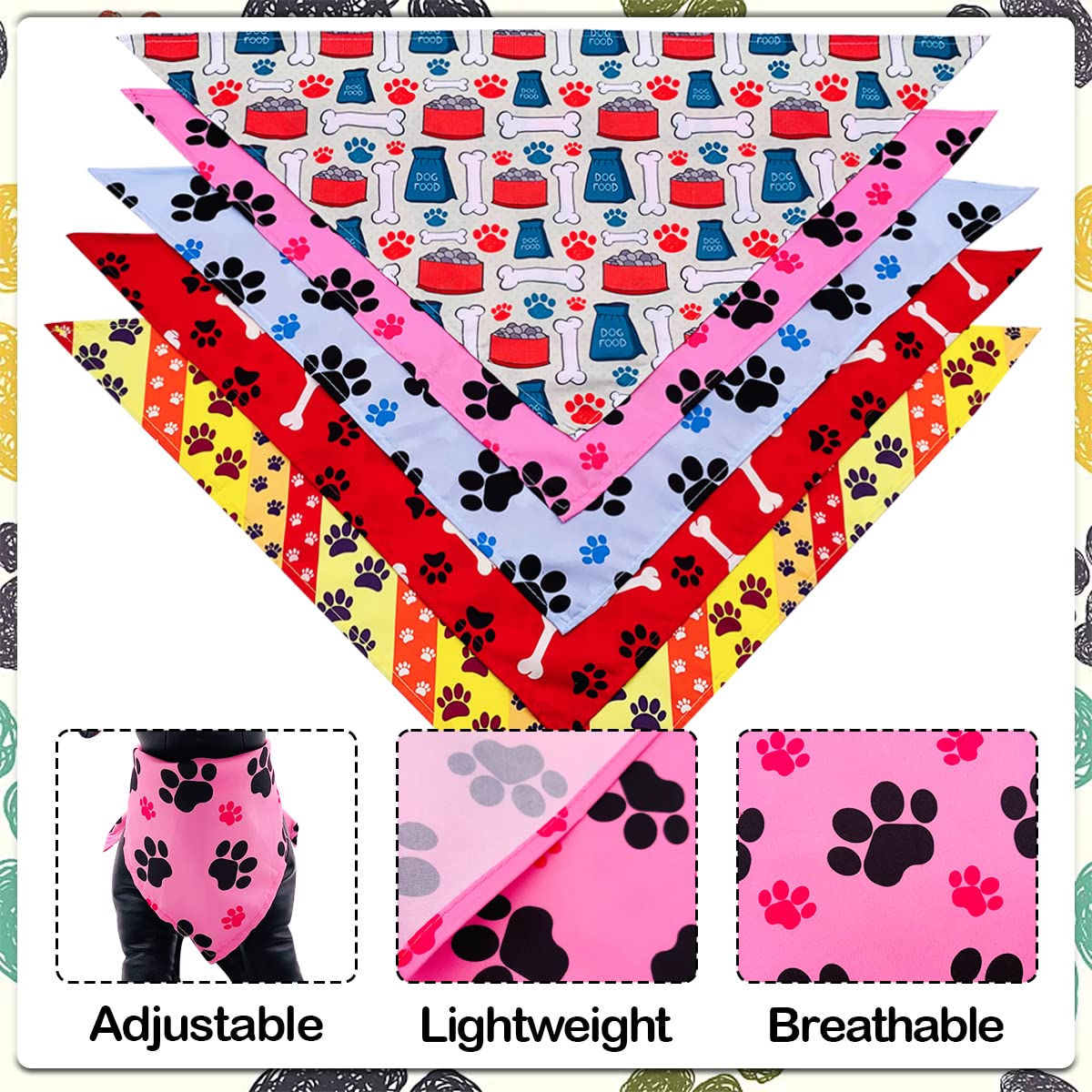 Bandanas JpGdn, 50 motifs variés pour changer l'apparence de votre chien.