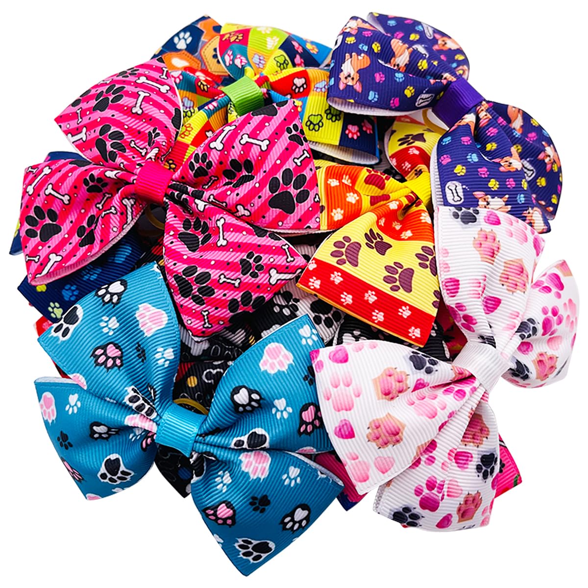 JpGdn bandeau chien, noeud patte os rose, couleur qui attire l'attention.