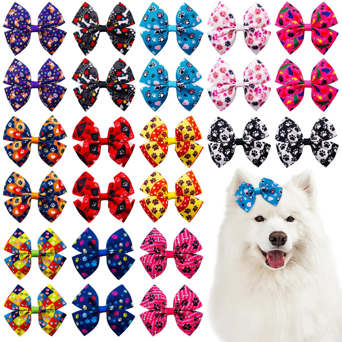 JpGdn bandeau chien, noeud patte os rouge, pratique et confortable pour la promenade.