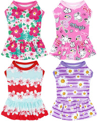 JpGdn robe marguerite violette pour chien XXL, confort léger pour l'été.